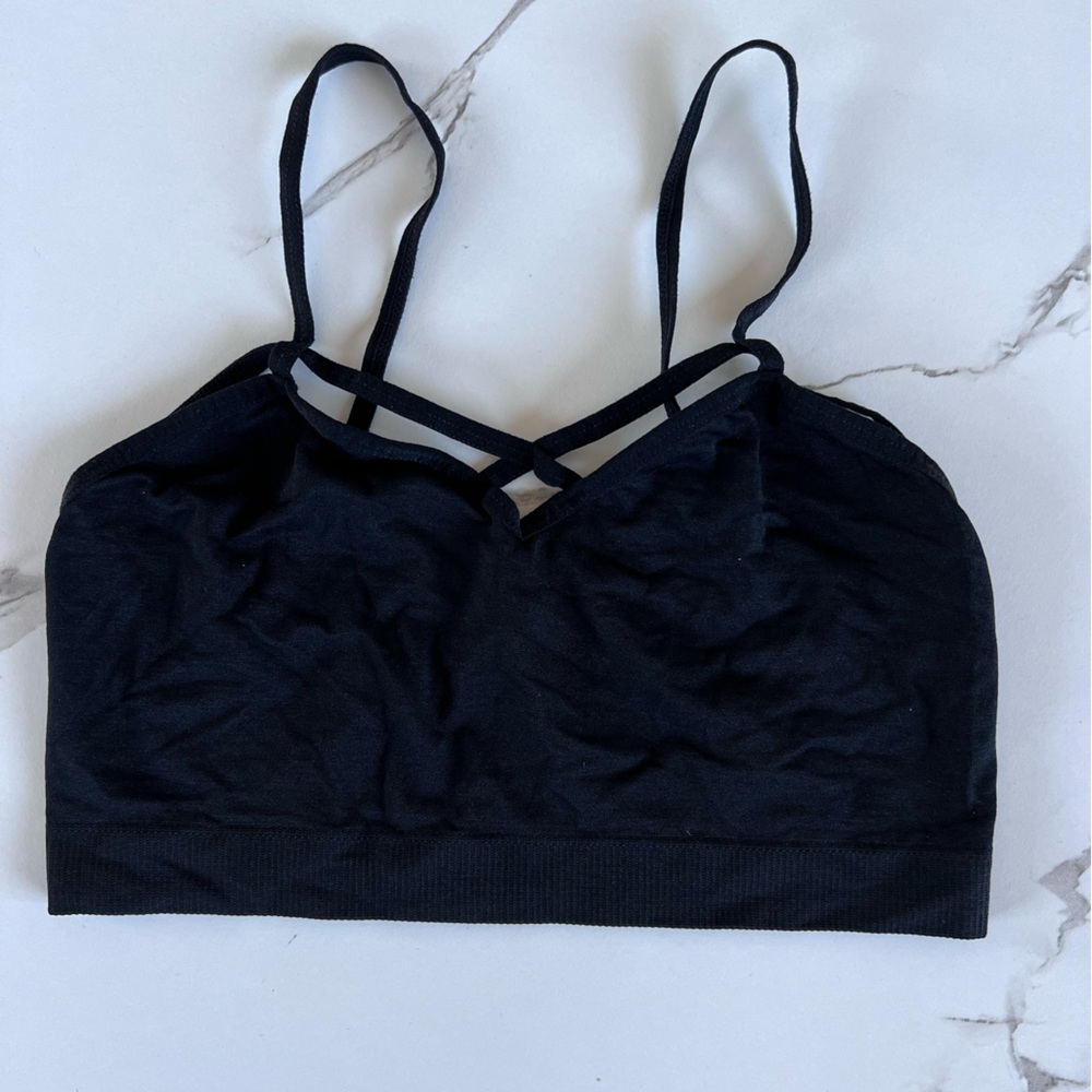 Black bralette / bandeau one size